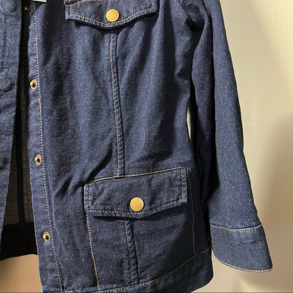 Jaclyn Smith Coastal Grandma Chic Snap Front Denim Jacket Size M - Picture 3 of 7